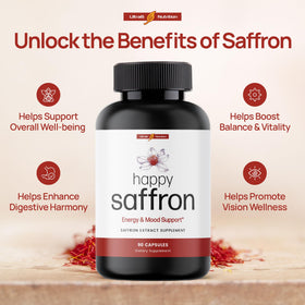 Capsules de safran Ultra6 Nutrition dans une cuillère