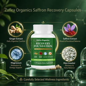 Capsules de Safran Zafira Organics REATIFUL dans une main