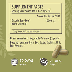 Capsules de sauge HERBAMAMA sur une surface en bois