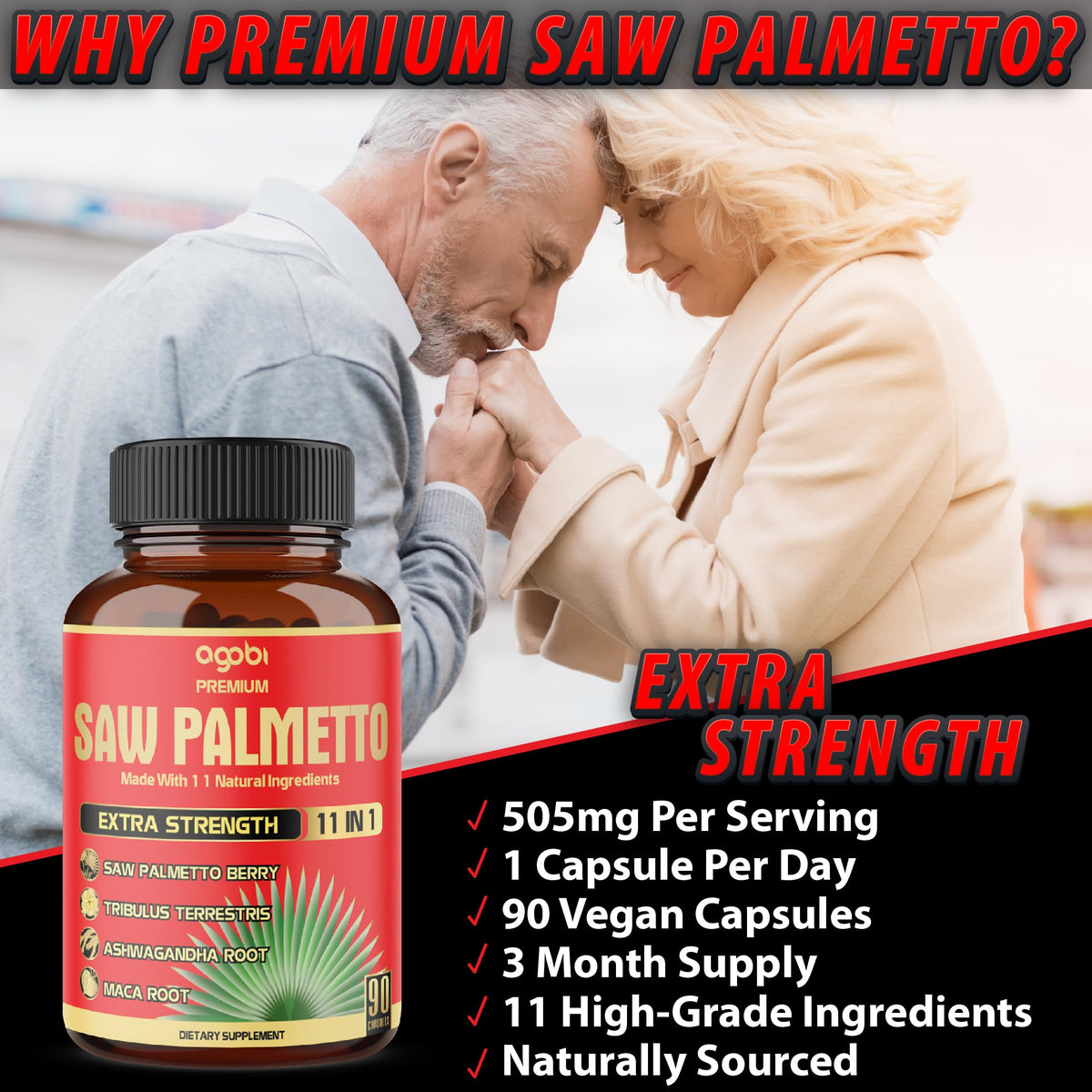 Capsules de Saw Palmetto Agobi dans un environnement naturel
