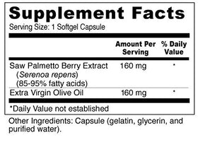 Capsules de Saw Palmetto Wellness Resources dans un verre