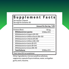 Capsules de Seeking Health ProBiota Bifidobacterium sur une surface blanche