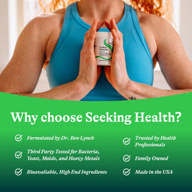 Capsules de Seeking Health ProBiota HistaminX sur une cuillère