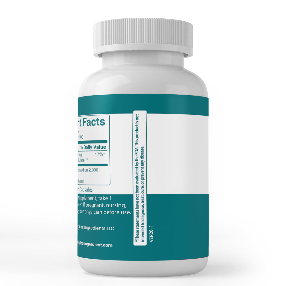 Capsules de sel d'Epsom PURE ORIGINAL INGREDIENTS sur une table