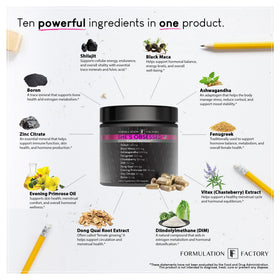 Capsules de She's Obsessed de Formulation Factory sur une surface blanche