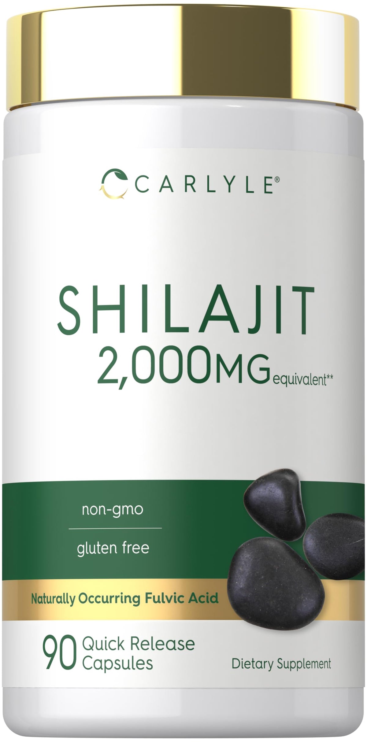 Capsules de Shilajit Carlyle vue de face avec emballage