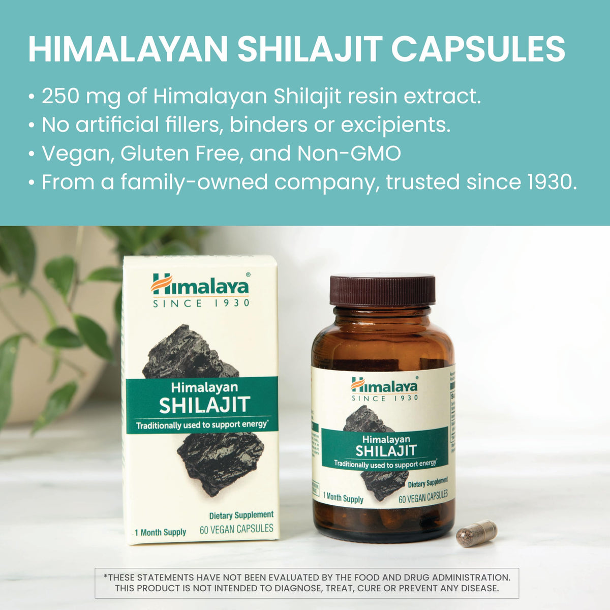 Capsules de Shilajit Himalaya, format et dosage