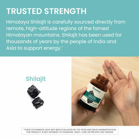 Capsules de Shilajit Himalaya sur fond blanc
