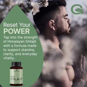 Capsules de Shilajit Pur Himalayen GREEN'S BEST dans un pot