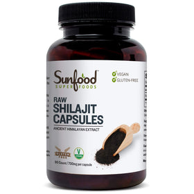 Capsules de Shilajit Sunfood Superfoods 90 unités vue de face