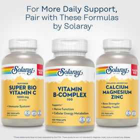 Capsules de SOLARAY Complexe de Vitamines B dans un verre