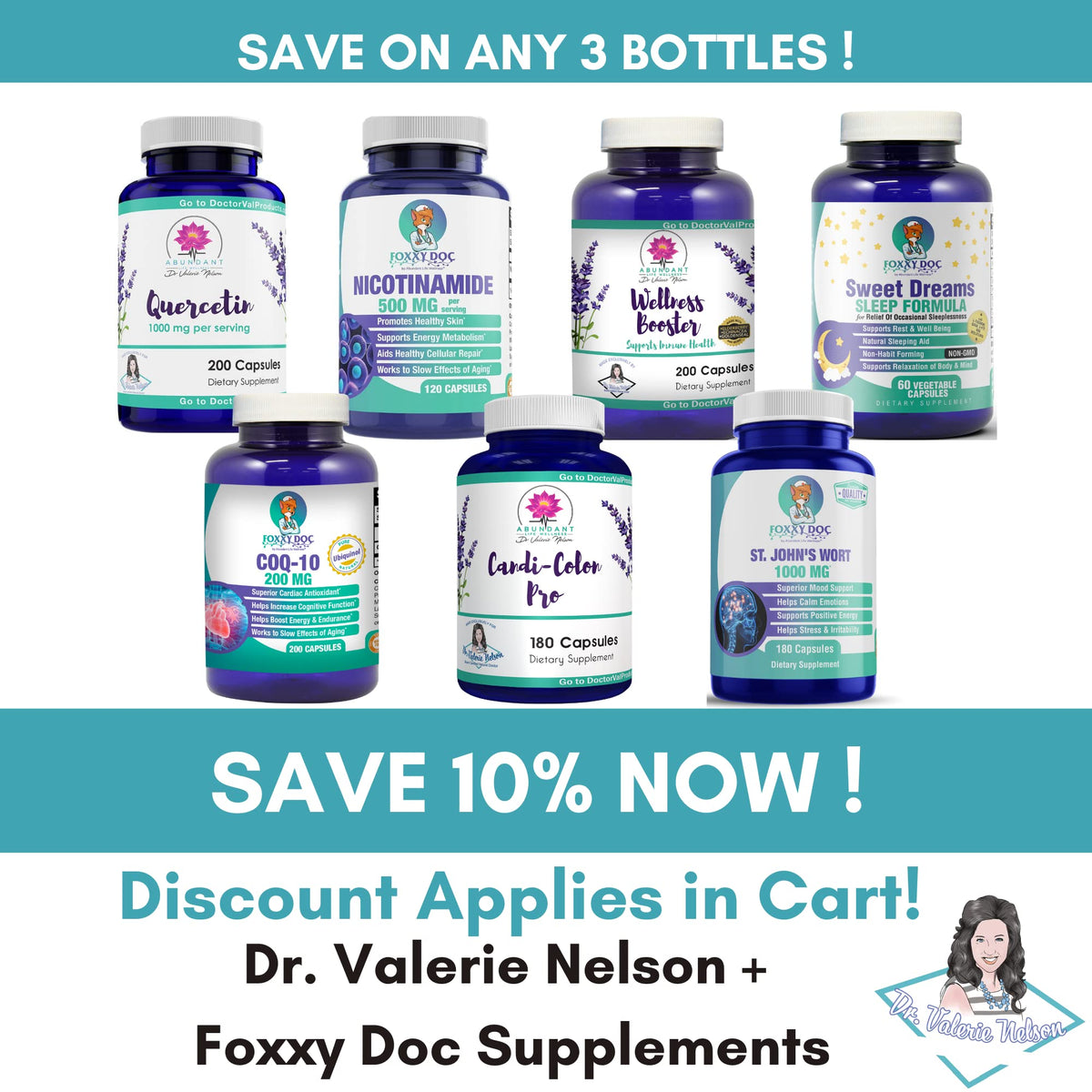 Capsules de sommeil Dr. Valerie Nelson avec étiquette visible