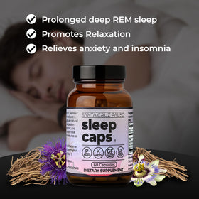 Capsules de Sommeil Santa Cruz Paleo avec un verre d'eau