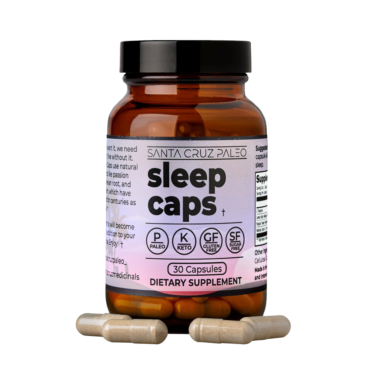 Capsules de sommeil Santa Cruz Paleo, boîte de 30 capsules