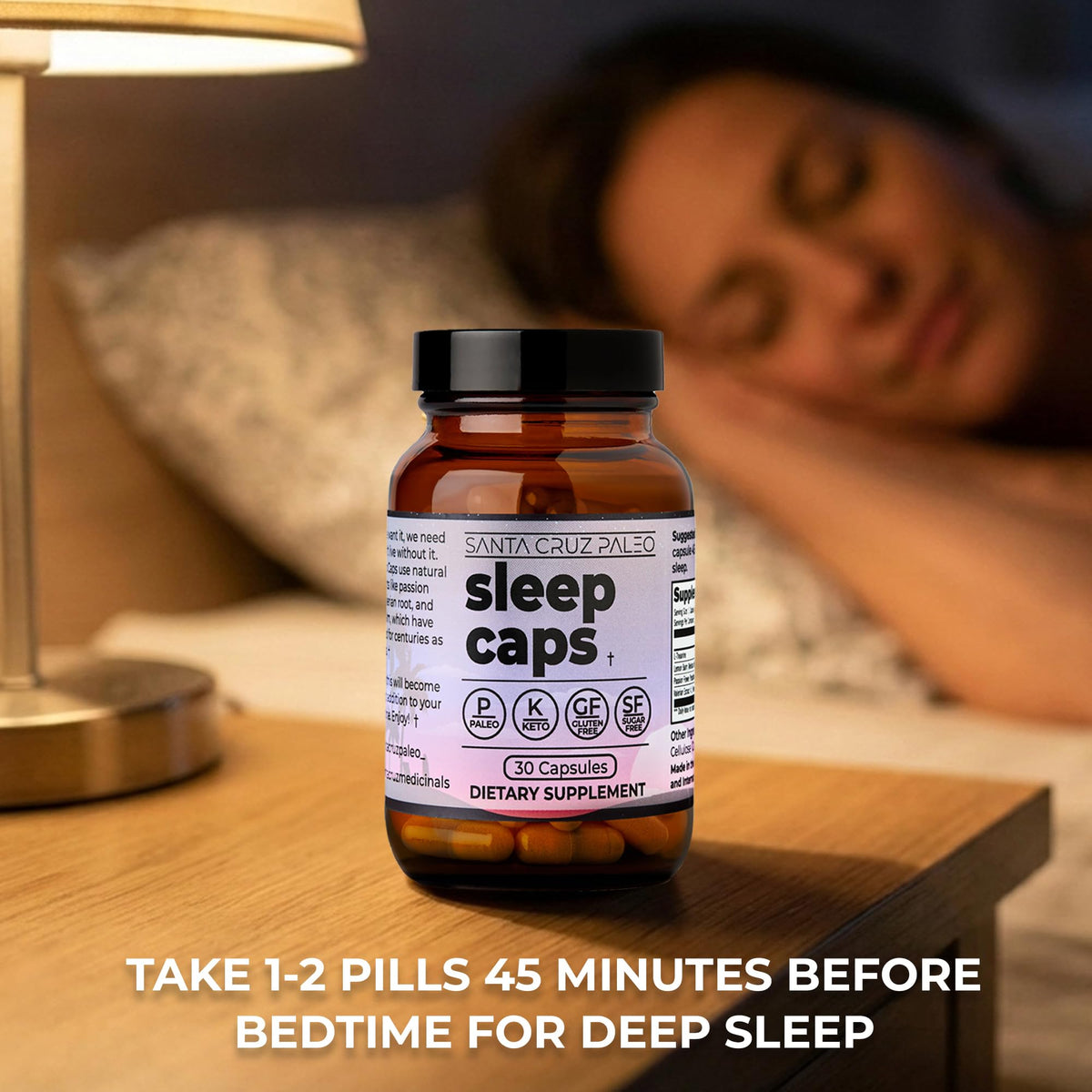Capsules de sommeil Santa Cruz Paleo dans leur emballage
