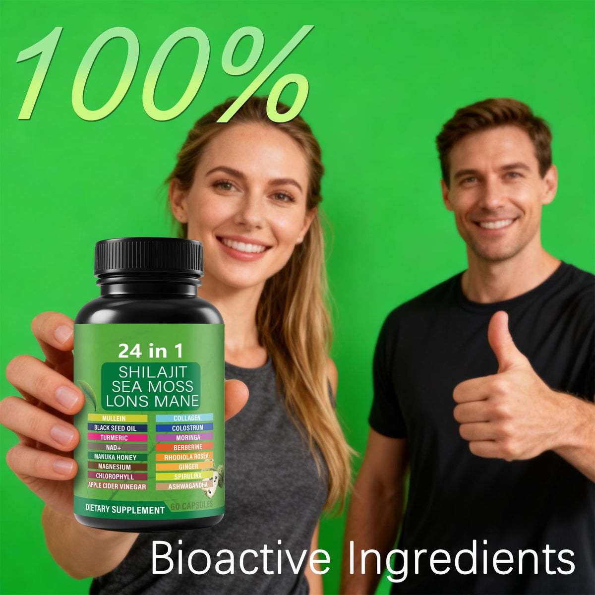 Capsules de Soursop ZYGCDZ avec des herbes en arrière-plan