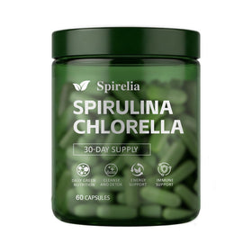 Capsules de Spiruline et Chlorelle Enerra en boîte vue de face