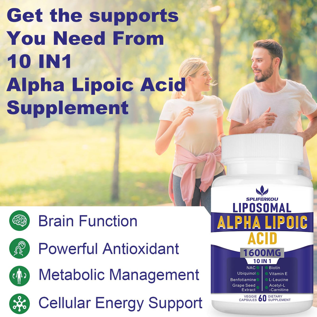 Capsules de Spliferkou Acide Alpha Lipoïque sur une table