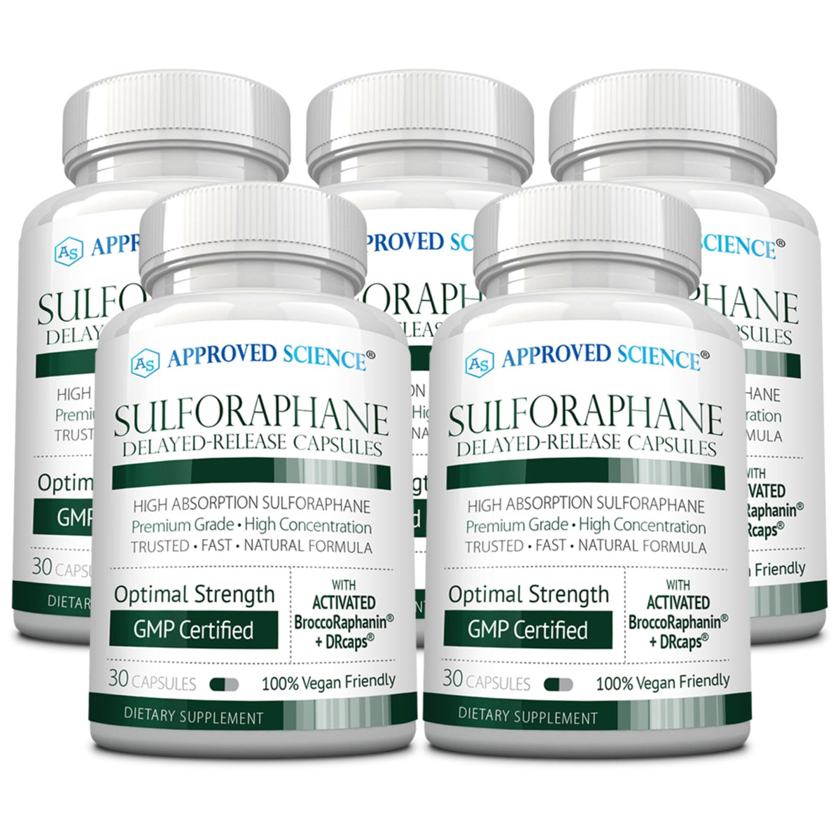 Capsules de sulforaphane Approved Science en boîte