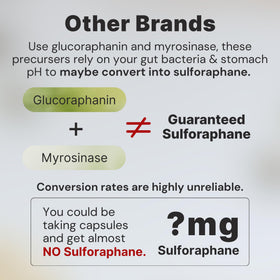 Capsules de sulforaphane Ideal Wellness sur un fond naturel