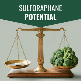 Capsules de sulforaphane sur une surface en bois