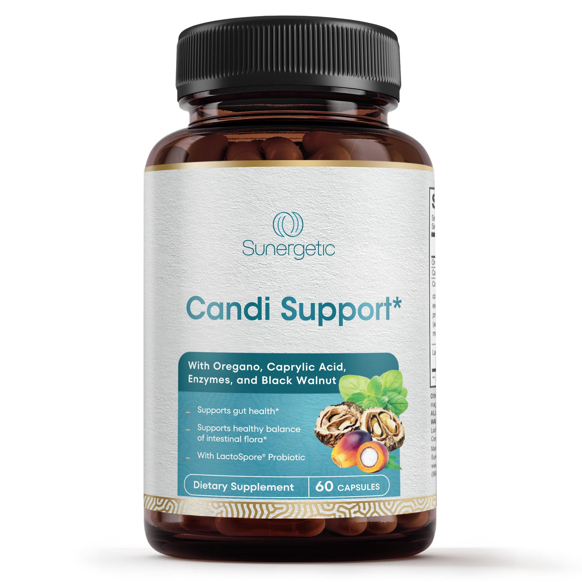 Capsules de Sunergetic Candida Cleanse dans une main