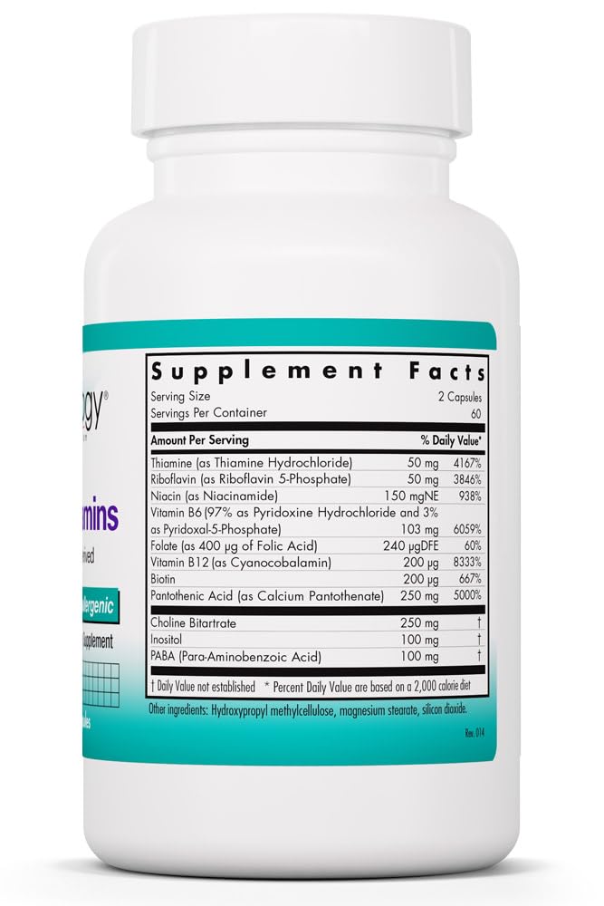 Capsules de Super B Complex d'Allergy Research Group sur fond blanc