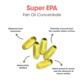 Capsules de Super EPA 720 mg d'Allergy Research Group dans une cuillère