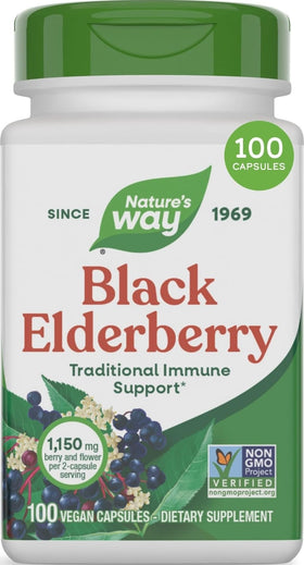 Capsules de Sureau Noir Nature's Way 100 ct vue de face