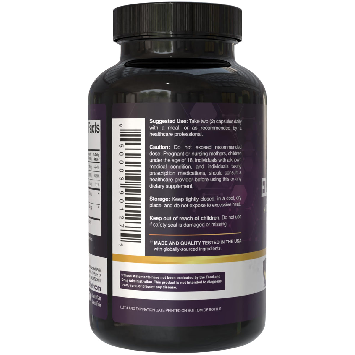 Capsules de Sureau Sambucus NutriFlair dans une main humaine