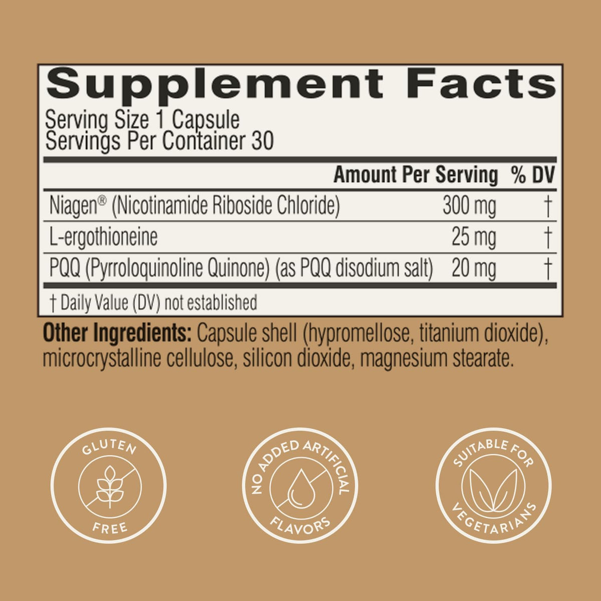 Capsules de Swisse NAD+ Pro dans un verre