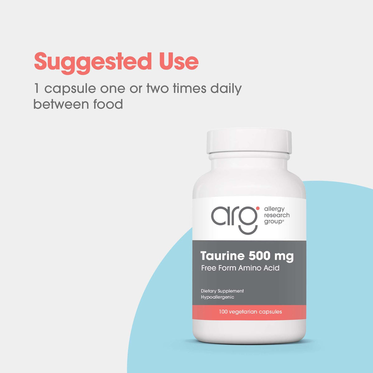 Capsules de Taurine 500 mg sur une table
