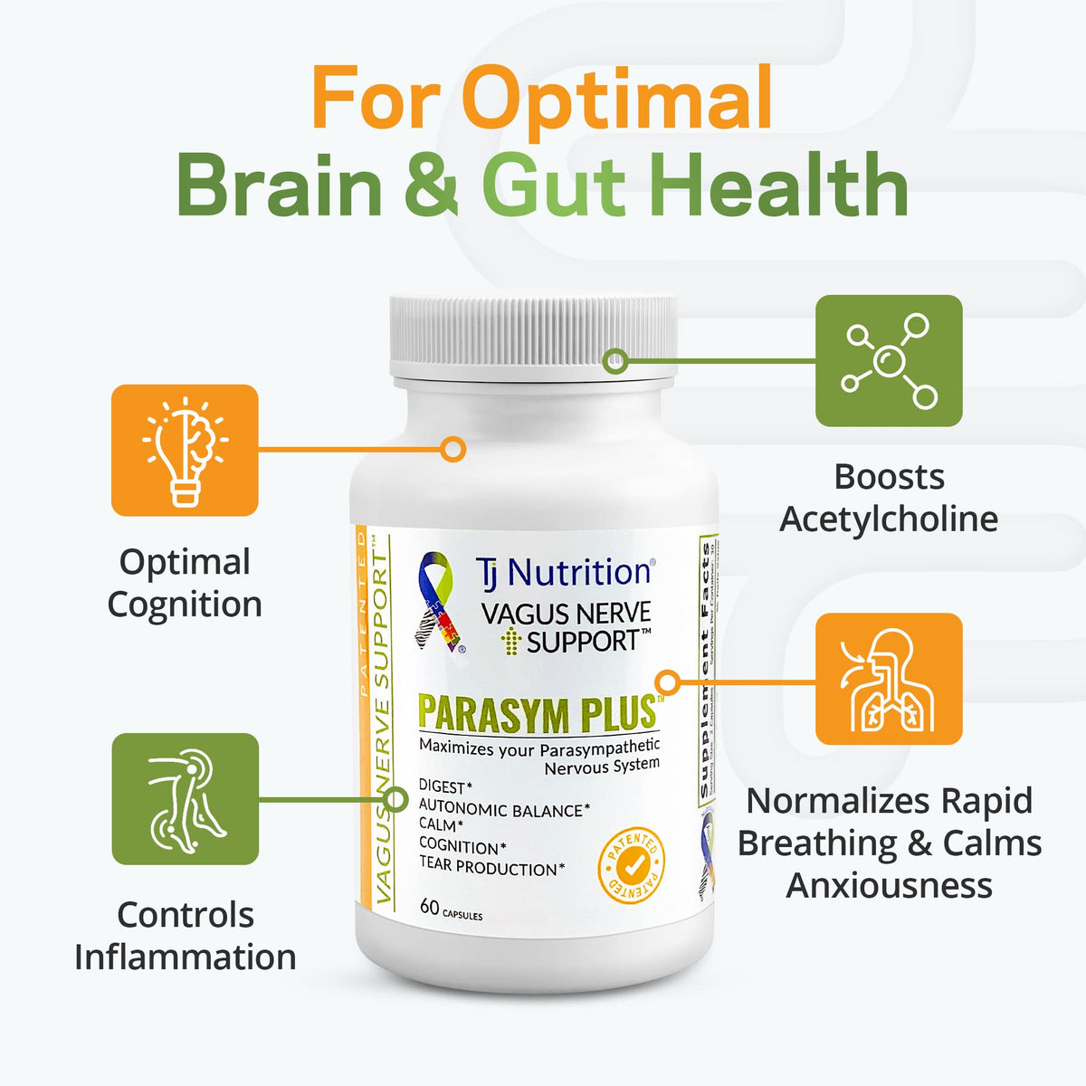 Capsules de TJ Nutrition Parasym Plus dans la main