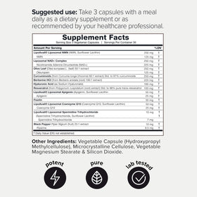 Capsules de Toniiq Complex NMN 12-en-1 présentées sur une table