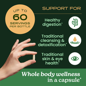 Capsules de Triphala Herb Pharm sur fond blanc