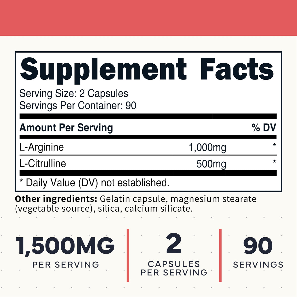 Capsules de Type Zero L-Arginine + L-Citrulline sur une surface blanche