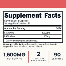 Capsules de Type Zero L-Arginine + L-Citrulline sur une surface blanche