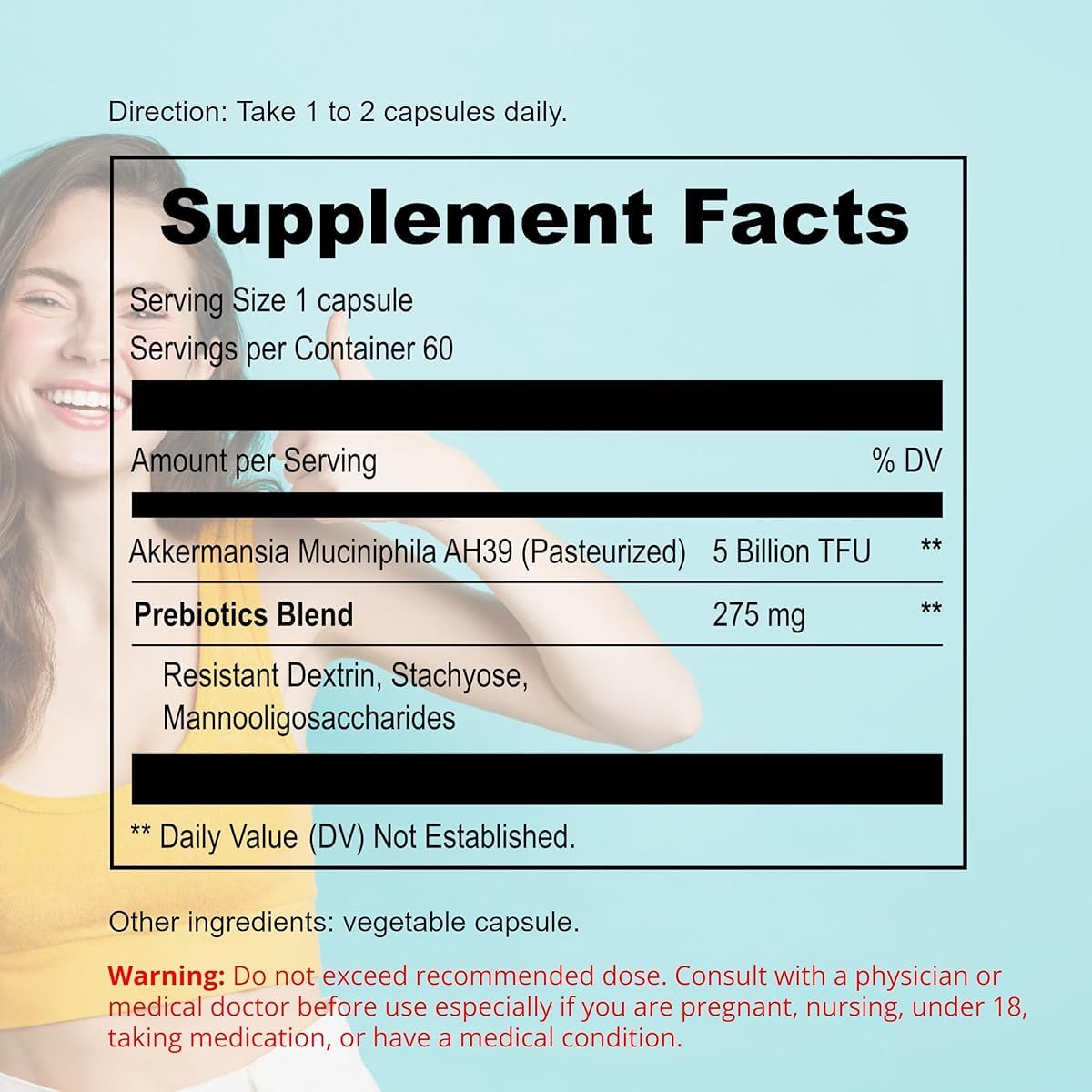 Capsules de UpNourish Probiotiques dans une main