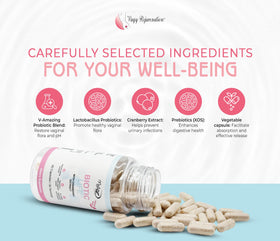 Capsules de Vagy Rejuvenation BioticLife Probiotique sur fond blanc