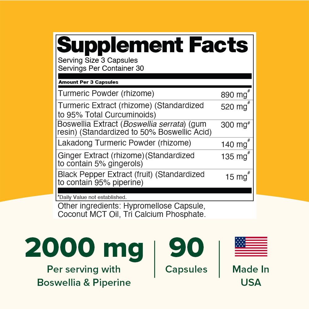 Capsules de VAHDAM Curcuma Curcumin avec Boswellia et Piperine