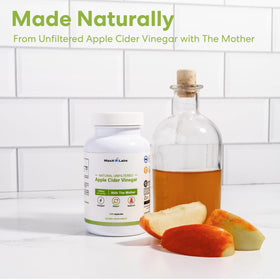 Capsules de vinaigre de cidre de pomme MaxX Labs, dosage de 1500 mg