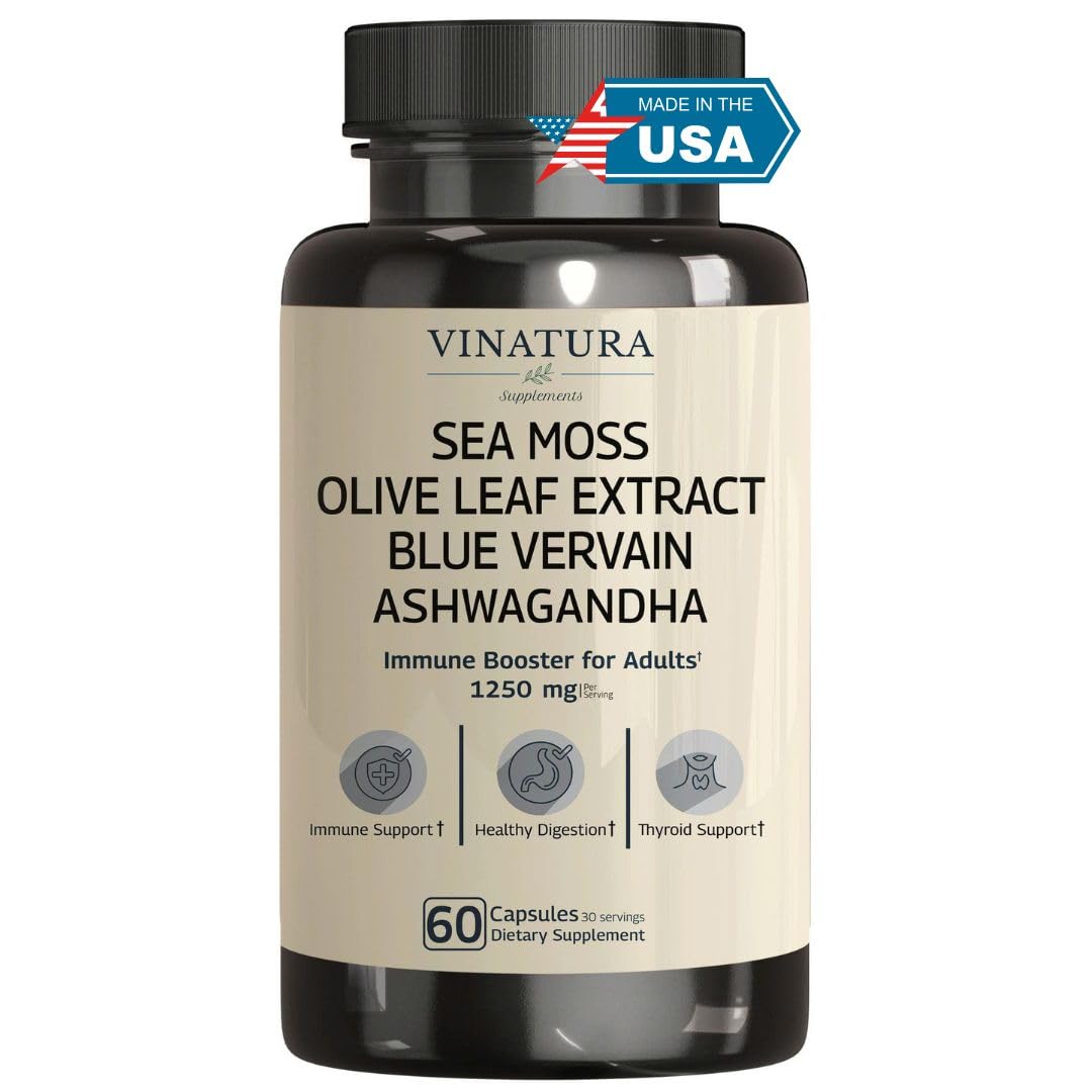 Capsules de VINATURA Mousse de Mer Bio 1250mg en bouteille