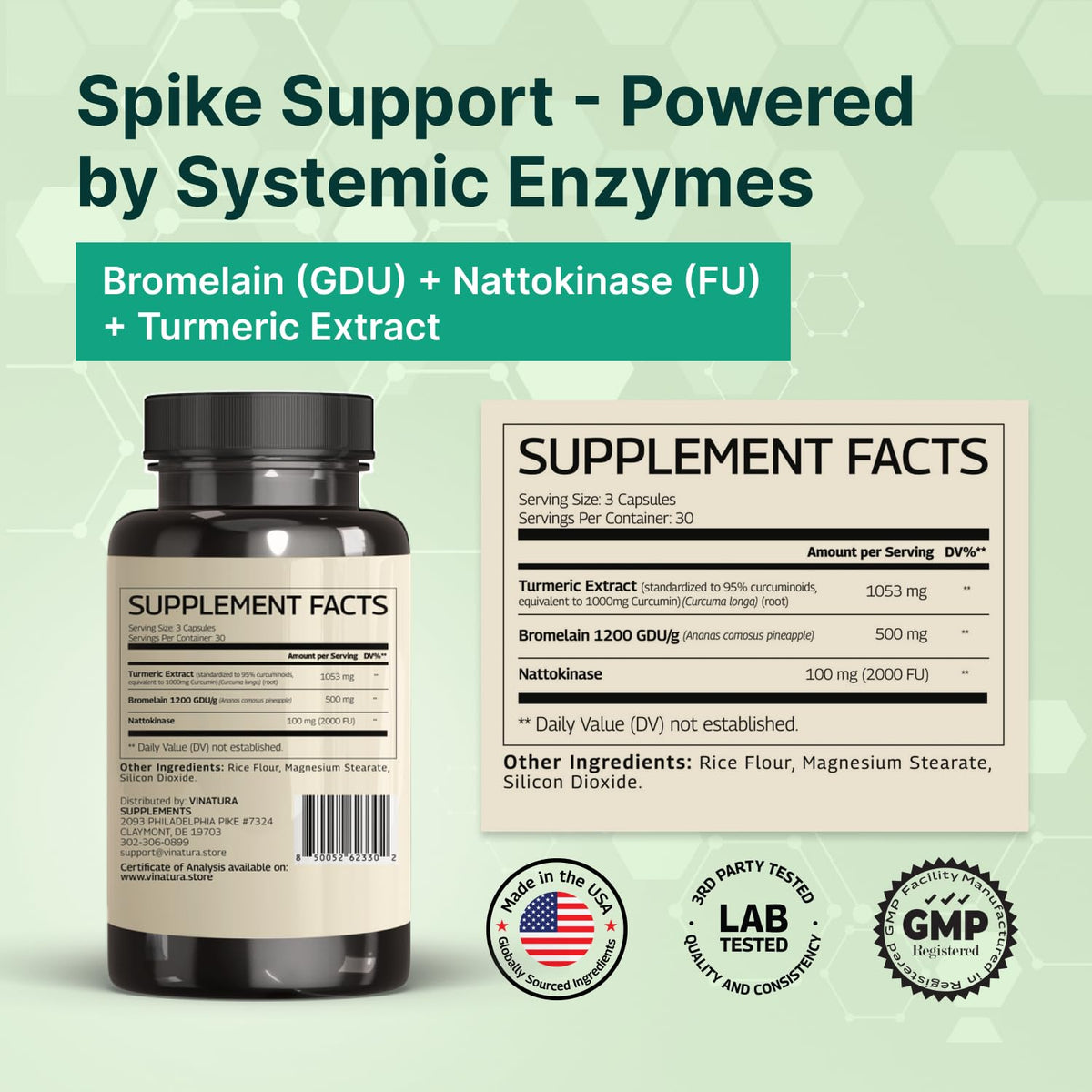 Capsules de VINATURA Spike Protein sur fond blanc