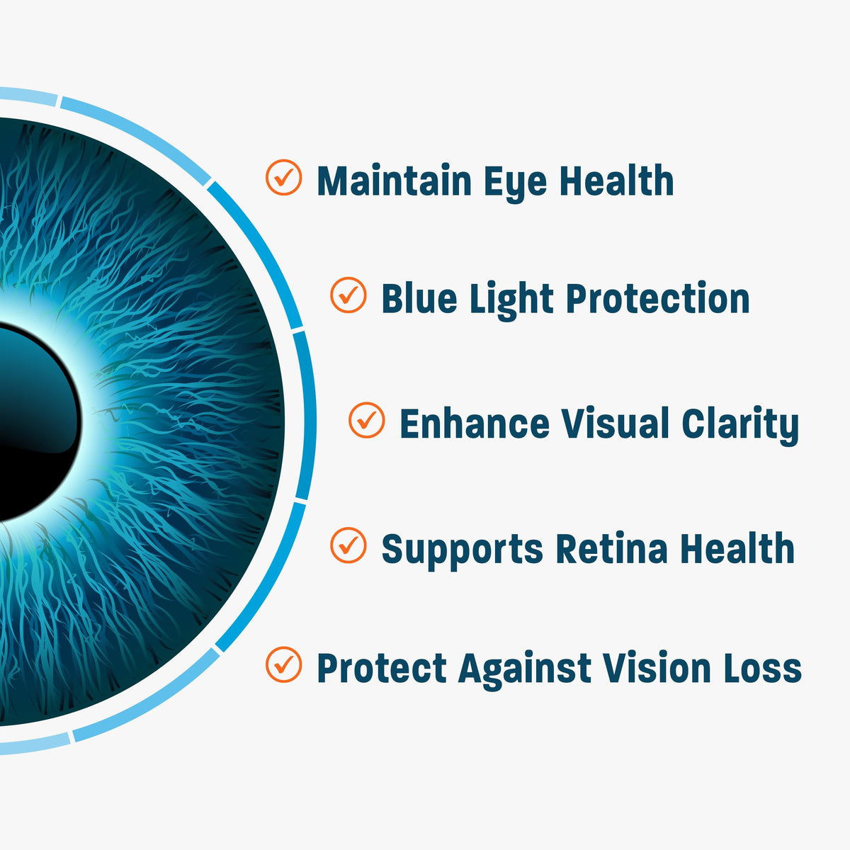 Capsules de VISION PROTECTION AREDS 2 sur une surface blanche