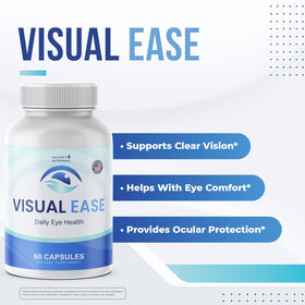 Capsules de Visual Ease sur une surface blanche
