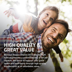 Capsules de Vitamine B1 Bronson sur une table