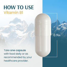 Capsules de vitamine B1 Vykee Nutrition avec QR code