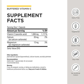 Capsules de Vitamine C 1 000 mg sur une surface blanche