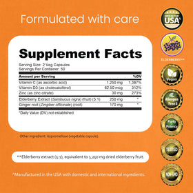 Capsules de Vitamine C 1 700 mg de NaturaLife Labs montrant l'étiquette