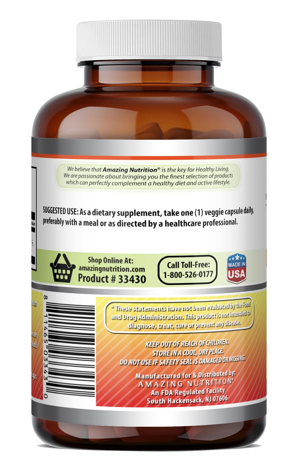 Capsules de Vitamine C 1000 mg Amazing Nutrition dans une main